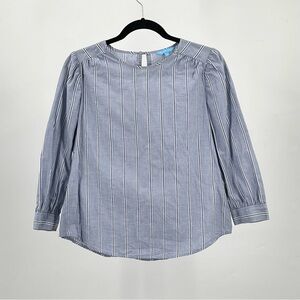 Draper James Blue Striped Blouse